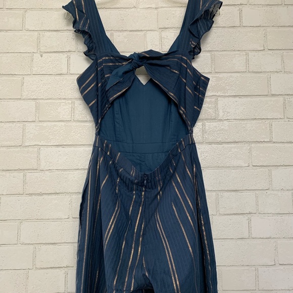 Anthropologie Dolan Jumpsuit Open Back Alicia Blue XS New - Picture 4 of 7